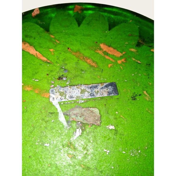 Mcm Solid 8"Lucite Emerald Green Sunflower Retro Vintage - Picture 7 of 8